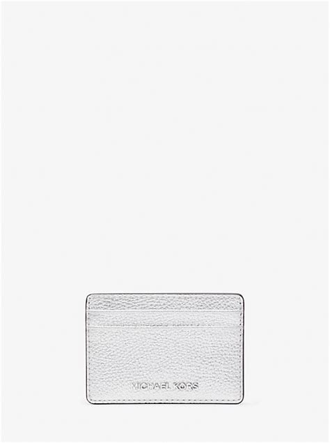 Jet Set Small Metallic Leather Card Case 